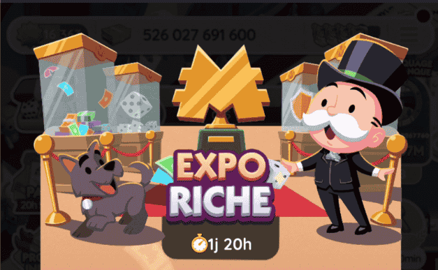 Evenement Expo Riche Monopoly Go (Liste des Recompenses)